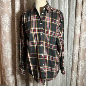Charter Club classics  Flannel Button Down Long Sleeve Shirt size 4